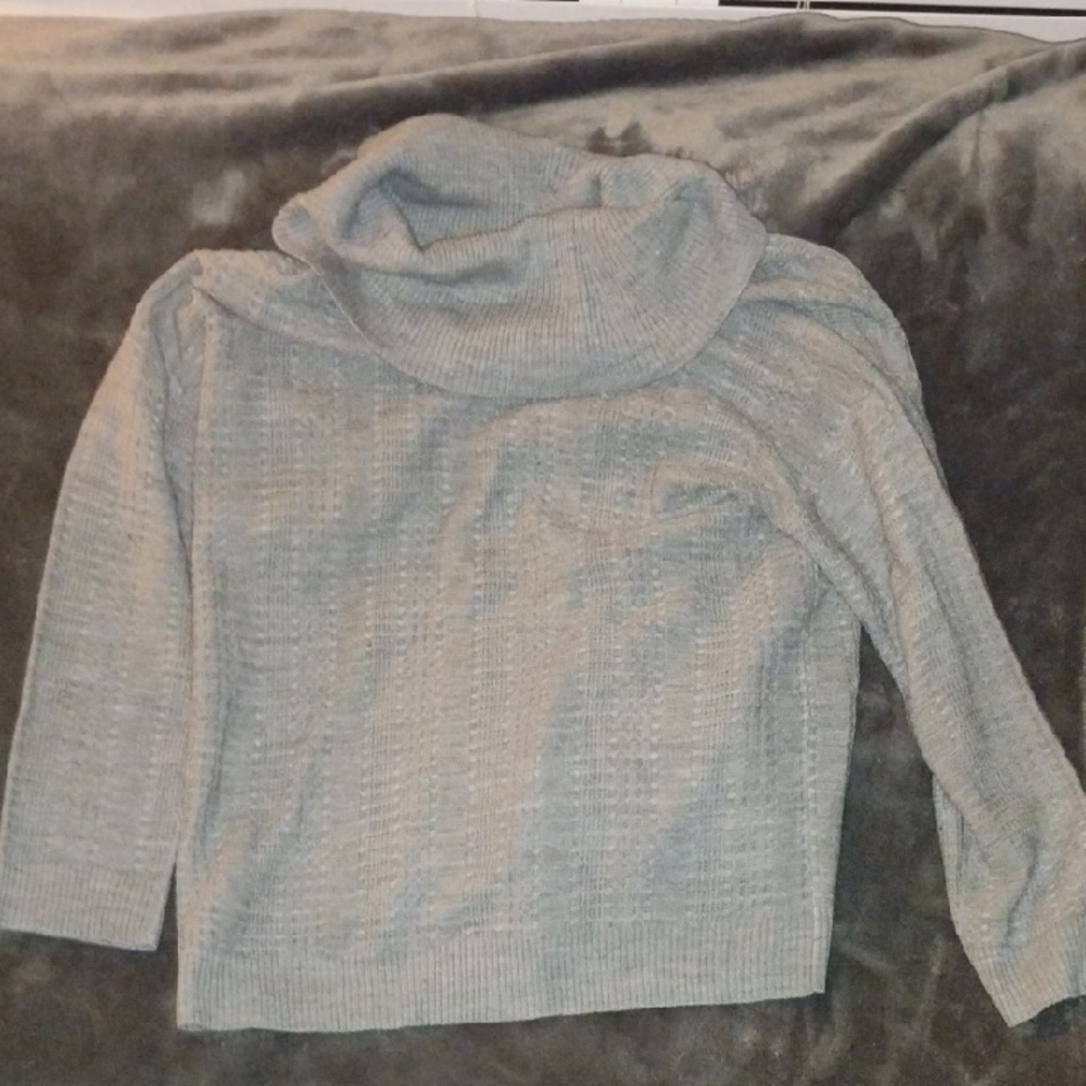 Calvin Klein Light Gray Cowl Neck Sweater